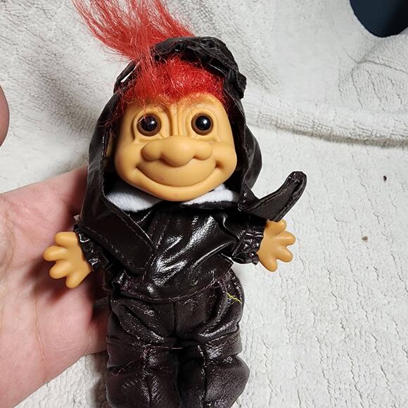 RUSS Troll Doll--Full Pilot Suit with RED Hair--5in - Picture 2 of 4